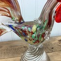 Murano Glass Rooster Chicken Figure Unmarked Color