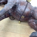 Vintage Large Leather Horse Figure made in India C