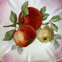 Antique Fruit Plate Tray Open Handles Red Green Ap