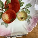 Antique Fruit Plate Tray Open Handles Red Green Ap