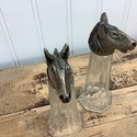 Horse Head Salt & Pepper Shakers Glass Base USA He