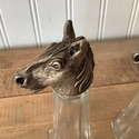 Horse Head Salt & Pepper Shakers Glass Base USA He