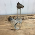 Horse Head Salt & Pepper Shakers Glass Base USA He