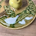 Vintage Majolica Lid Only Chic Finial Ducks Rooste