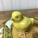 Vintage Majolica Lid Only Chic Finial Ducks Rooste