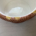 Portugal Secla Pottery Bowl Base Wicker Relief Des