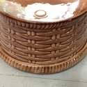 Portugal Secla Pottery Bowl Base Wicker Relief Des