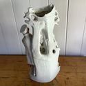 Vintage Bisque Figural Vase Hot Air Balloon w Youn