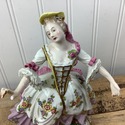 Female Figure Early English Lady Pink Gown Yellow 