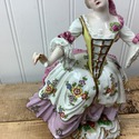 Female Figure Early English Lady Pink Gown Yellow 