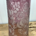 Purple Amethyst Vase Reverse Frosted White Large F