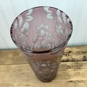 Purple Amethyst Vase Reverse Frosted White Large F