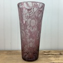 Purple Amethyst Vase Reverse Frosted White Large F