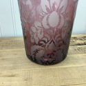 Purple Amethyst Vase Reverse Frosted White Large F