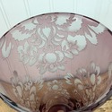 Purple Amethyst Vase Reverse Frosted White Large F