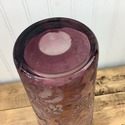 Purple Amethyst Vase Reverse Frosted White Large F