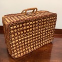 Woven Willow Wicker Vintage Picnic Basket Full Set