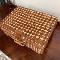 Woven Willow Wicker Vintage Picnic Basket Full Set