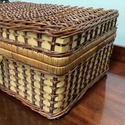 Woven Willow Wicker Vintage Picnic Basket Full Set