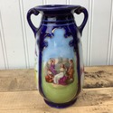 Petite Urn Victoria Austria Cobalt Blue Figural Mu