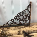 6 Iron Rusty Shelf Brackets Garden Decor 