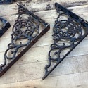 6 Iron Rusty Shelf Brackets Garden Decor 