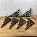 6 Iron Rusty Shelf Brackets Garden Decor 