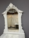 Antique Victorian White Dresser w Tall Mirror Pain