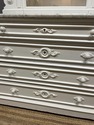 Antique Victorian White Dresser w Tall Mirror Pain