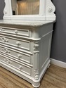 Antique Victorian White Dresser w Tall Mirror Pain