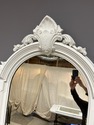 Antique Victorian White Dresser w Tall Mirror Pain