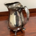 Vintage Silverplate Water Wine Pitcher w Ice Catch