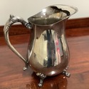 Vintage Silverplate Water Wine Pitcher w Ice Catch