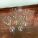 4 Vintage Champagne Flutes Twisted Opic Pattern 10