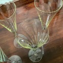 4 Vintage Champagne Flutes Twisted Opic Pattern 10