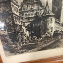 German Etching City Building Scene Otto Ferdinand 