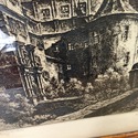 German Etching City Building Scene Otto Ferdinand 