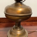 Vintage Copper Shade Metal Table Lamp Wide Rim for