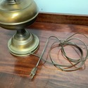 Vintage Copper Shade Metal Table Lamp Wide Rim for