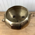 Vintage Brass Jardinier Planter Footed Face Mask H