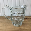 Vintage Clear Pitcher Jug Juice Water Wine Block D