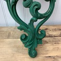 Syroco Resin Wall Shelf Painted Hunter Green Scrol
