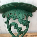 Syroco Resin Wall Shelf Painted Hunter Green Scrol