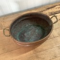 Vintage Copper Double Handle Planter Bowl or Vesse