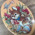 Design by Daner Easter Bunny Litho Candy Tin Made 