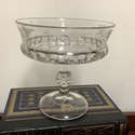 EAPG Risley Compote Bowl Etched Dakota Ca 10 Baby 