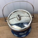 Wedgwood Biscuit Barrel Tea Caddy Blue White Relie