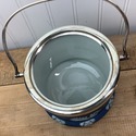 Wedgwood Biscuit Barrel Tea Caddy Blue White Relie