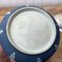 Wedgwood Biscuit Barrel Tea Caddy Blue White Relie