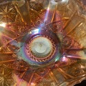 Imperial Star and File Marigold  Carnival Glass Ru